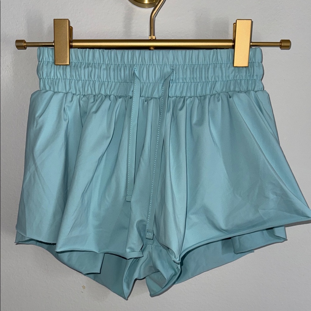 Suzette Light Blue Girls Small 7 Elastic Waist  Shorts